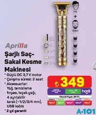 APRİLLA ŞARJLI SAÇ-SAKAL KESME MAKİNESİ